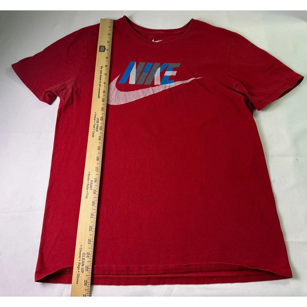 Nike The Nike Tee Mens Shirt Size‎ M Red Athletic Cut Graphic Swoosh Logo Gym